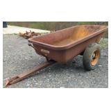 WHEEL HORSE METAL TOW BEHIND GARDEN DUMP CART