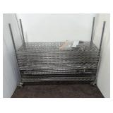 9-TIER METAL RACK W/ WHEELS
