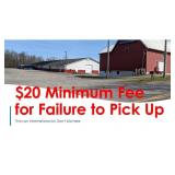 FEE FOR FAILURE TO PICK UP ON DESIGNATED DAY
