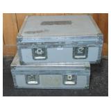 (2) LARGE METAL STORAGE BOXES