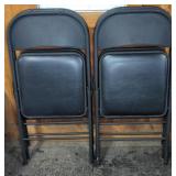 (4) MATCHING METAL FOLDING CHAIRS W/ PADDED SEAT