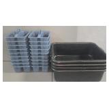 PLASTIC TUBS AND CUTLERY HOLDERS