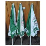 (3) TABLE UMBRELLAS - TABASCO SAUCE
