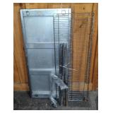 STAINLESS STEEL TOPPED TABLE WITH WIRE SHELF