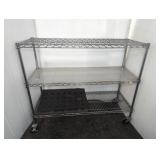 3-TIER METAL RACK ON WHEELS & MAT