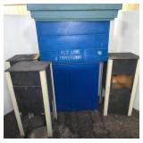 PLASTIC ICE BINS, HOMEMADE CASH STANDS