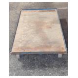 METAL/WOOD FOUR WHEELED DOLLY