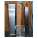 (3) WALL SHELVES, METAL SHELF