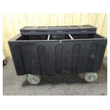 HEAVY DUTY PLASTIC ICE BIN  WITH DRAIN