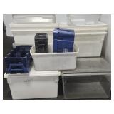FOOD GRADE PLASTIC BINS, TOTES, CRATES