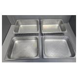(4) 1/2 SIZE PERFORATED STEAM TABLE PANS