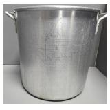 LARGE ALUMINUM STOCK POT, 15" DIA., 15" DEP.