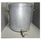 80 QT ALUMINUM STOCK POT W/ SPOUT & LID