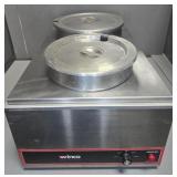WINCO FOOD WARMER WITH (2) INSET PANS W/LIDS