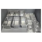 1/4 SIZE STAINLESS STEEL PANS WITH SS LIDS