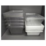 CAMBRO PLASTIC PANS WITH LIDS