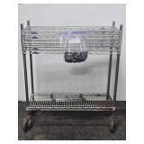 METAL 7-TIER RACK ON WHEELS