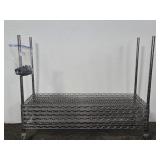 METAL 8-TIER RACK ON WHEELS