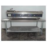 STAR 4 BURNER GRIDDLE ON STAINLESS STEEL TABLE