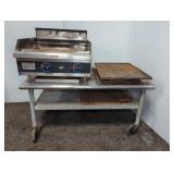 STAR GRILL/GRIDDLE ON SS CART