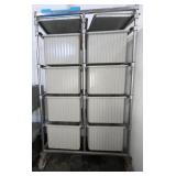 EIGHT BIN ROLLING CART
