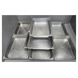 (9) 1/2 SIZE STAINLESS STEEL BUFFET PANS