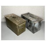 (2) METAL AMMO CRATES