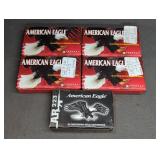 (5) 20 CARTRIDGE BOXES OF AMERICAN EAGLE .223 REM