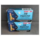 (2) 50 CARTRIDGE BOXES OF AGUILA .38 SPECIAL