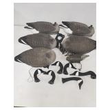 (5) HARD PLASTIC GOOSE DECOYS, DUCK DECOY, W/ BAG