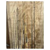 16 FISHING POLES, SOME MAY HAVE DAMAGED TIPS