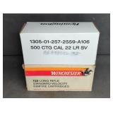 (2) 500 CARTRIDGE BOXES OF .22 CAL