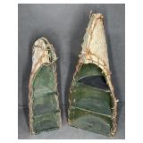 (2) CANOE BIRCH BARK SHELVES