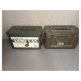 (2) METAL AMMUNITION BOXES