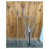 FISHING NET, (2) FISHING SPEARS