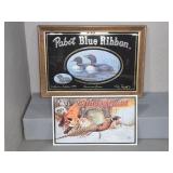 ITHACA GUNS METAL SIGN, PABST BLUE RIBBON SIGN