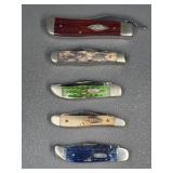 (5) CASE FOLDING POCKET KNIVES