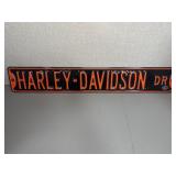 "HARLEY DAVIDSON DR" DECORATIVE STREET SIGN, 36"L
