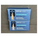 (2) BOXES PPU 6.5X55 SWEDISH AMMO