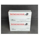(2) 50 CARTRIDGE BOXES OF WINCHESTER .45 AUTO