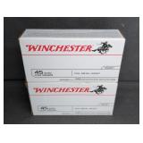 (2) 50 CARTRIDGE BOXES OF WINCHESTER .45 AUTO