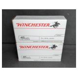 (2) 50 CARTRIDGE BOXES OF WINCHESTER .45 AUTO