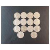 (14) "OLD" / WARTIME JEFFERSON NICKELS