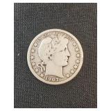 1907-D BARBER HALF DOLLAR