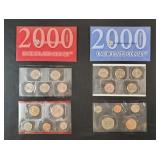 2000 P & D US MINT UNC. COIN SET W/ EXTRA QUARTERS