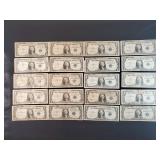 (20) $1 SILVER CERTIFICATES