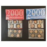 2000 US MINT UNCIRCULATED COIN SETS - P & D