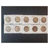 (10)  FRANKLIN HALF DOLLARS