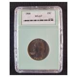 1968 WASHINGTON QUARTER IN SLAB