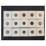 (15) MERCURTY DIMES: DATE RANGE 1916- 1945-S